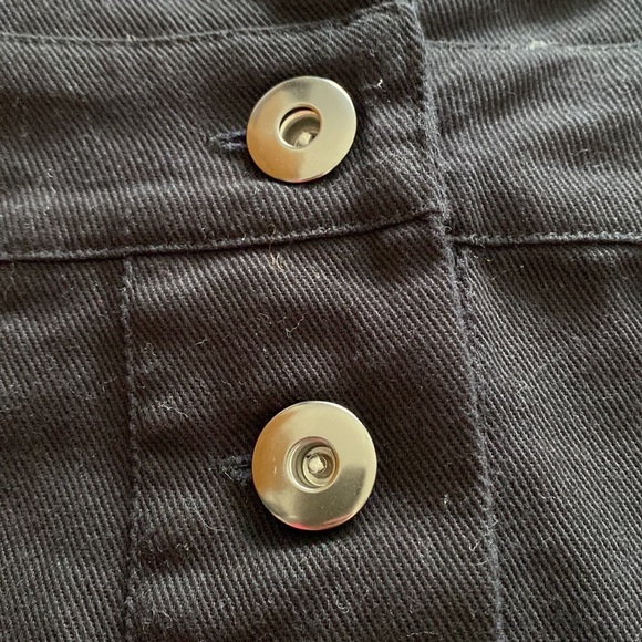 Black paper bag high waisted denim skirt - Picture 5 of 5